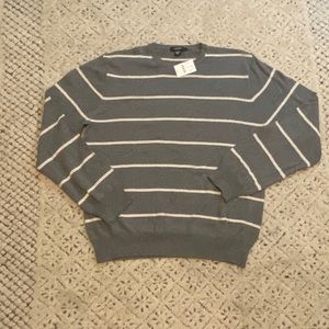 Grey and white striped sweater